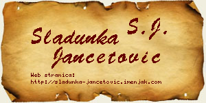 Sladunka Jančetović vizit kartica